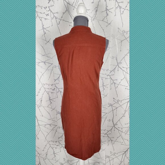 Boo Radley Burnt Orange Ruffle Fringe Midi Dress - Picture 3 of 4